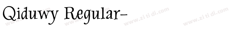 Qiduwy Regular字体转换